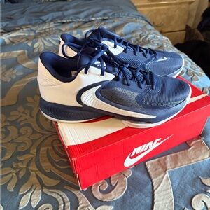 Nike Men's Blue and White Athletic Shoes.  “Greek Freak”
